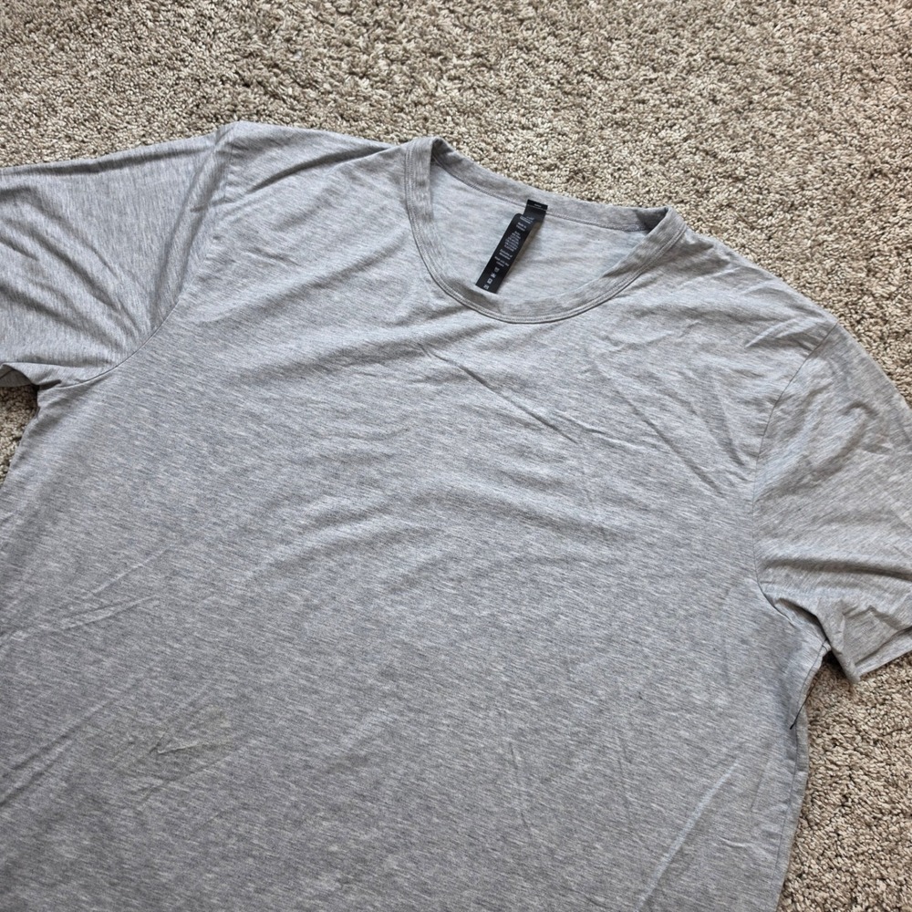 Lululemon 5 Year Basic Tee Mens XL Grey Pima Cotton Lycra Athletic LM3CAHS